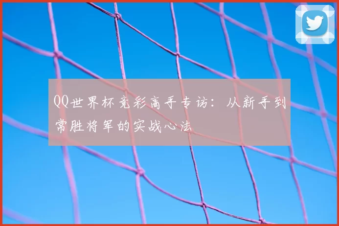 QQ世界杯竞彩高手专访:从新手到常胜将军的实战心法