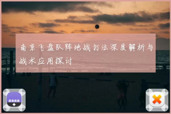南京飞盘队阵地战打法深度解析与战术应用探讨