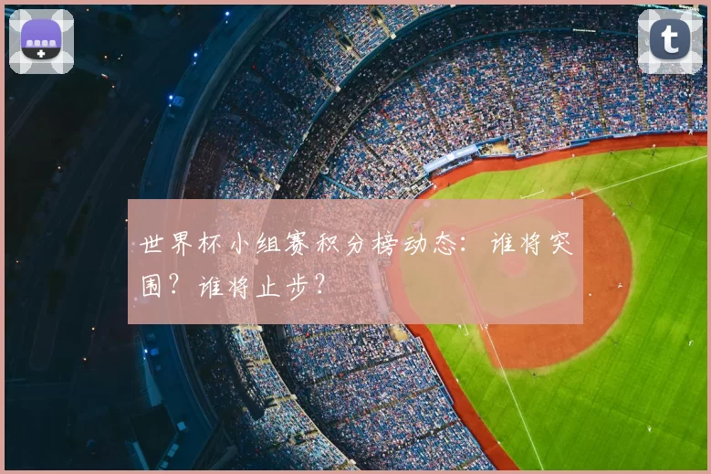 世界杯小组赛积分榜动态:谁将突围?谁将止步?