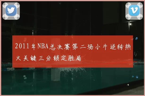 2011年NBA总决赛第二场小牛逆转热火关键三分锁定胜局